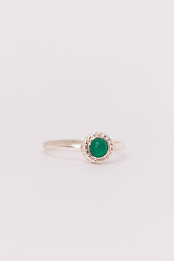 Anillo Sicilia con Agata Verde - Image 2
