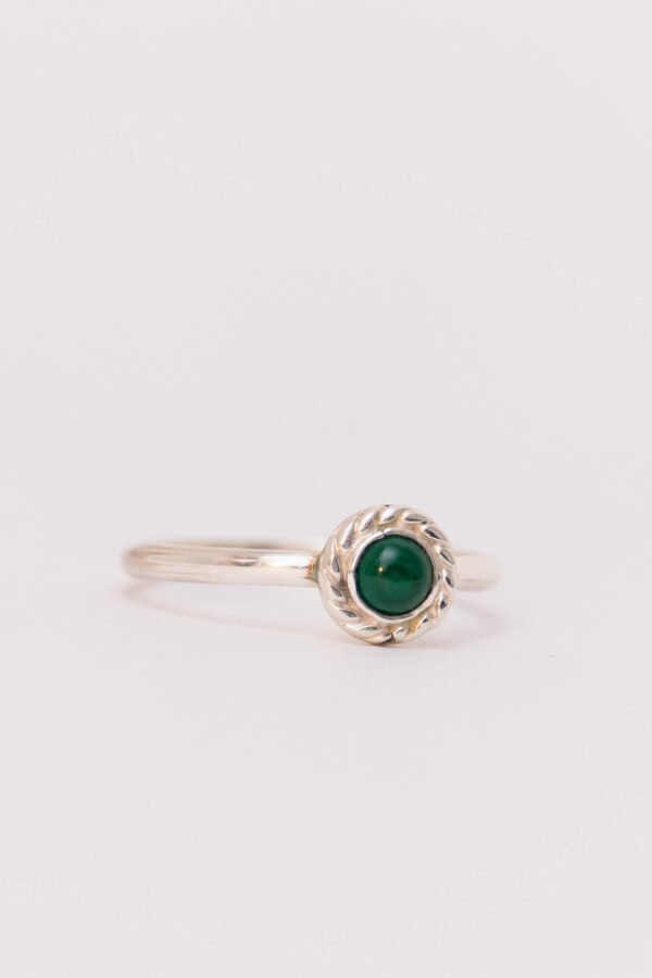 Anillo Sicilia con Malaquita