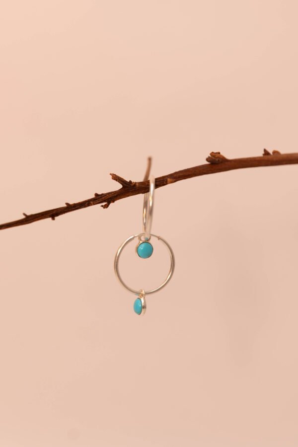 Aros India con Turquesa
