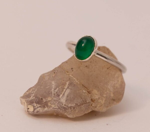 Anillo Africa con Agata Verde