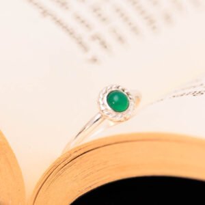 Anillo Sicilia con Agata Verde