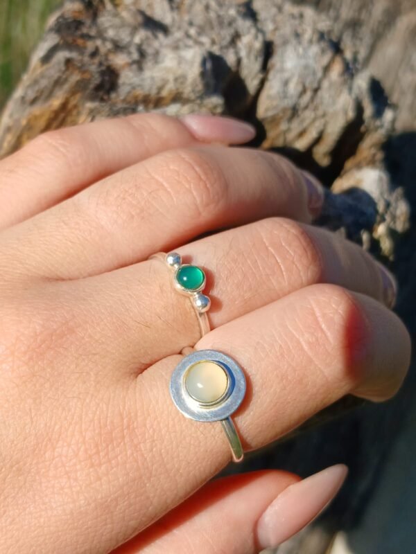 Anillo Mombasa con Agata Verde - Image 2