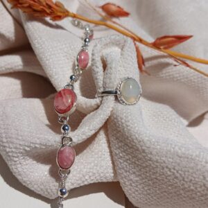 Pulsera Bali con Rodocrosita