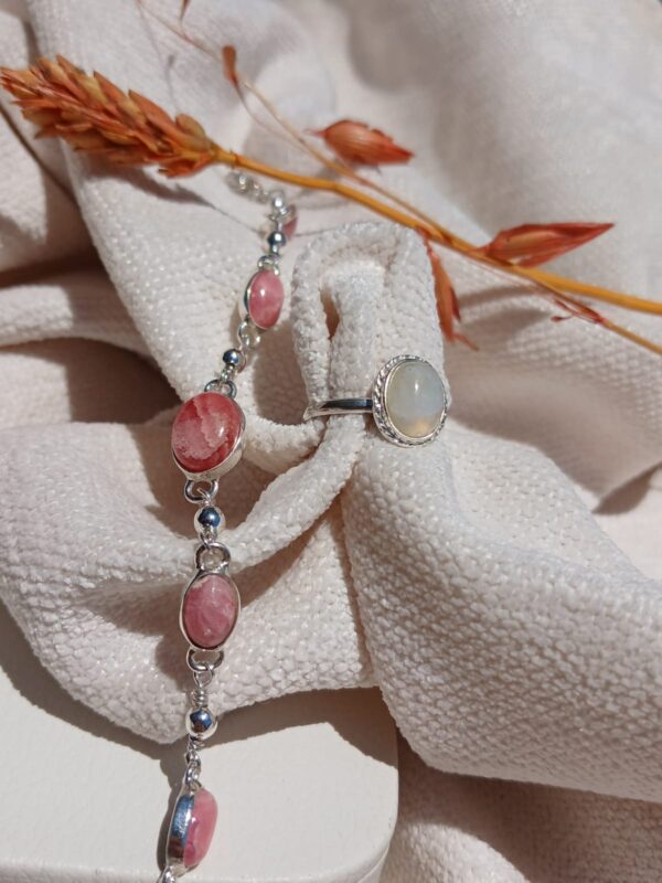 Pulsera Bali con Rodocrosita