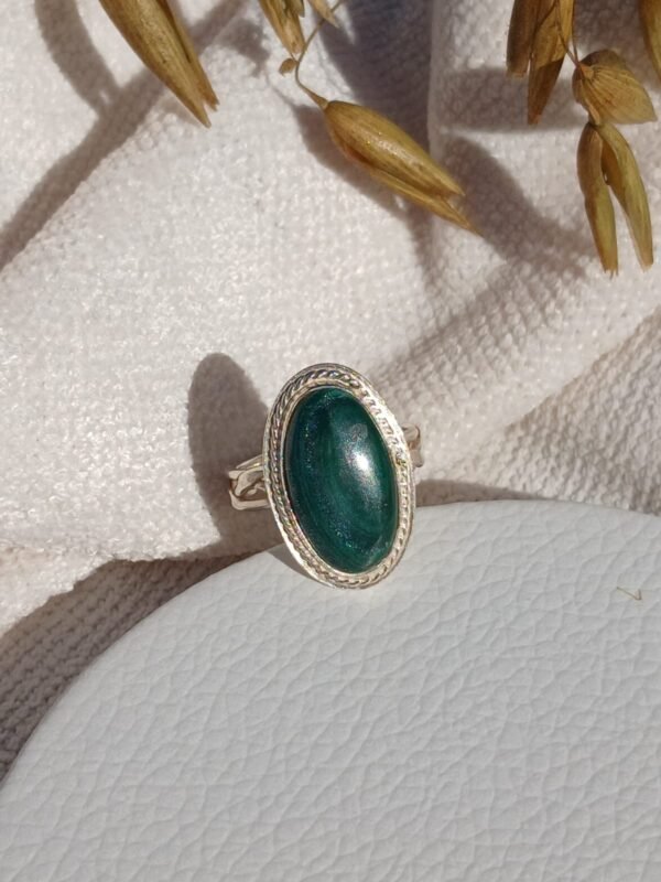 Anillo Toronto con Malaquita
