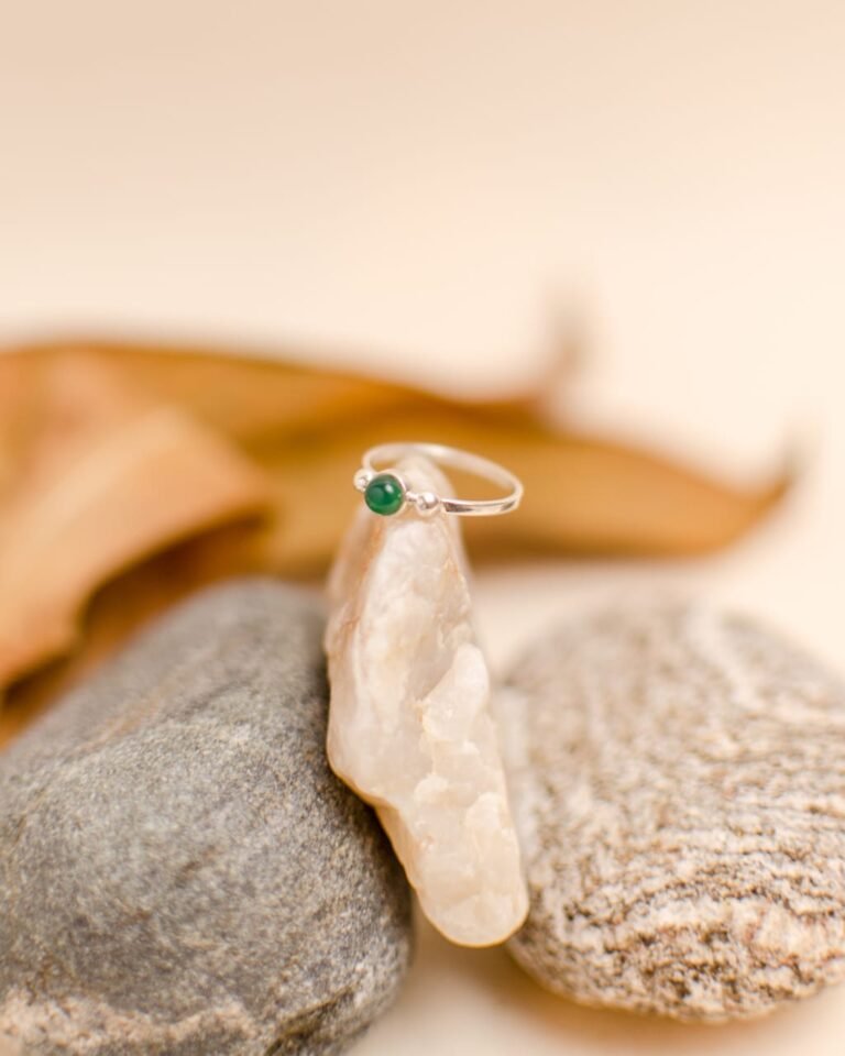 Anillo Mombasa con Agata Verde