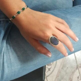 Pulsera Bali con Agata Verde