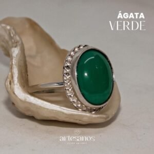Anillo Roma con Agata Verde