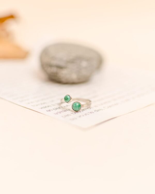 Anillo Atenas con Malaquita