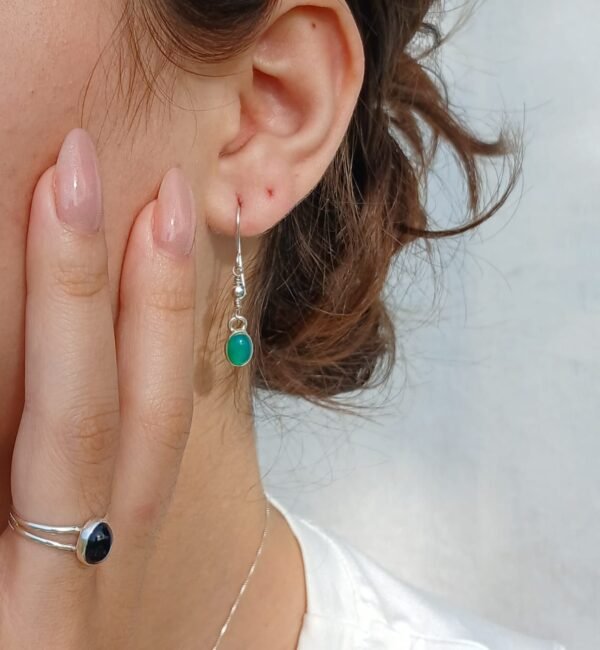 Aros Sahara con agata verde