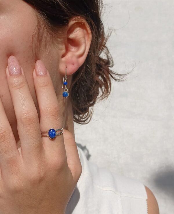 Aros Cairo con lapislazuli