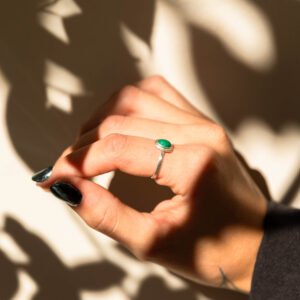 Anillo Estambul con Malaquita